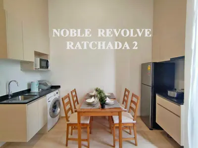 Condo 2 chambres à louer à Noble Revolve Ratchada 1, photo 1 sur 5