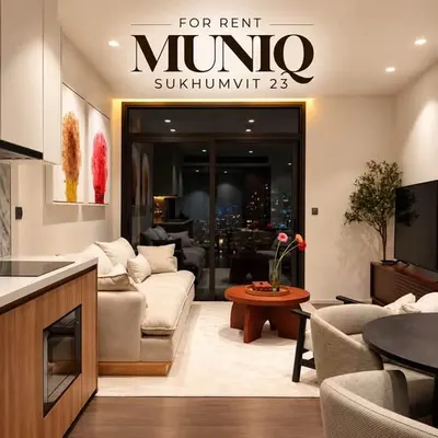 ให้เช่าคอนโด 2 ห้องนอน MUNIQ Sukhumvit 23 รูปที่ 1 จาก 5