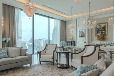 The Residences at Sindhorn Kempinski Hotel Bangkokの4ベッドルームコンドミニアム（賃貸）、写真2/5
