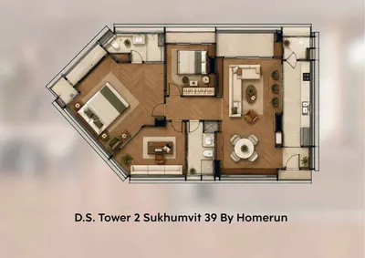 2-bed condo for sale at D.S. Tower 2, photo 5 of 5