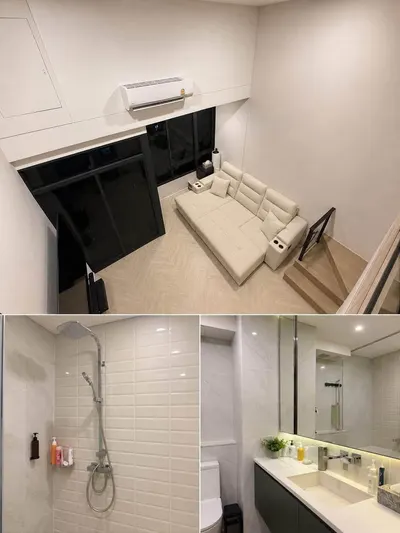 2-bed condo for rent near MRT Phra Ram 9, photo 1 of 3