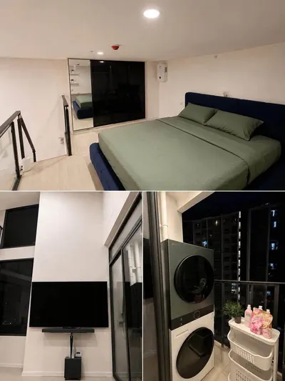 2-bed condo for rent near MRT Phra Ram 9, photo 2 of 3