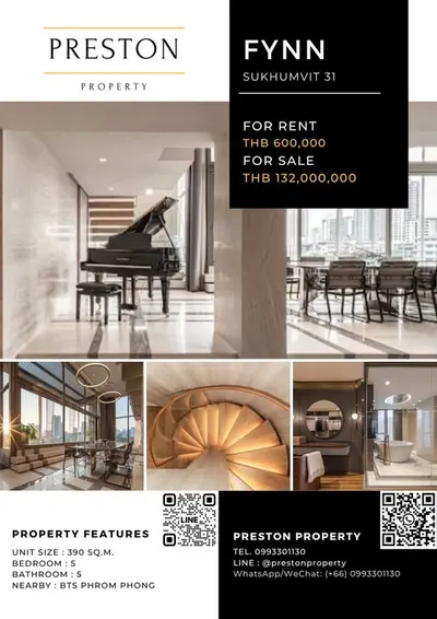 ขายอพาร์ตเมนต์ 5 ห้องนอน Fynn Sukhumvit 31 รูปที่ 1 จาก 6