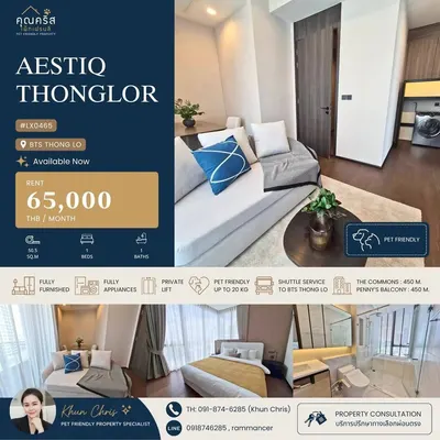 AESTIQ Thonglor的1房公寓出租，第8张，共9张