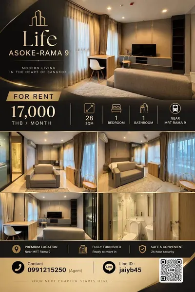 LIFE Asoke - Rama 9の1ベッドルームコンドミニアム（賃貸）、写真5/5