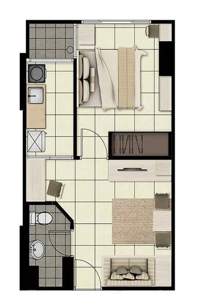 1-bed condo for rent near BTS Bearing, photo 5 of 5