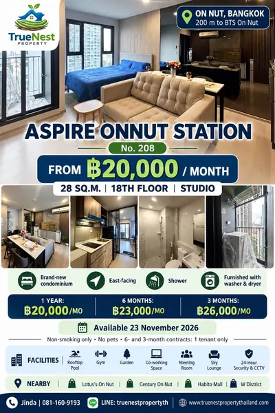 Aspire Onnut Station的开间公寓出租，第8张，共8张
