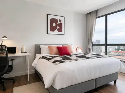 Condo 2 chambres à louer près de la station BTS Punnawithi, photo 3 sur 5