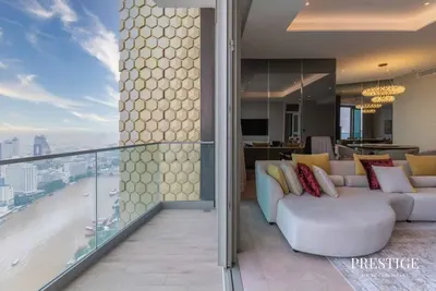 The Residences at Mandarin Oriental Bangkok的3房公寓出租，第1张，共5张