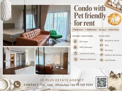 1-bed condo for rent near MRT Sukhumvit, photo 1 of 5