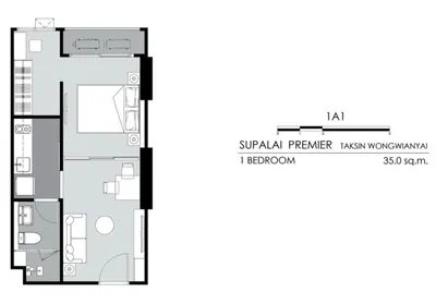 1-bed condo for sale near BTS Wongwian Yai, photo 4 of 5