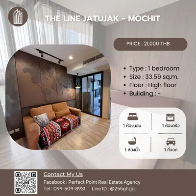 THE LINE Jatujak-Mochit的1房公寓出租，第6张，共7张